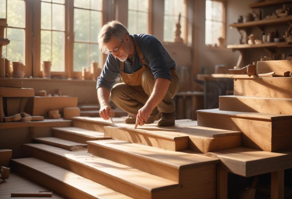 Изготовление деревянных ступеней по индивидуальным параметрам