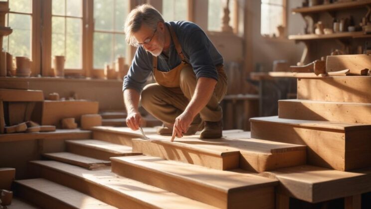 Изготовление деревянных ступеней по индивидуальным параметрам