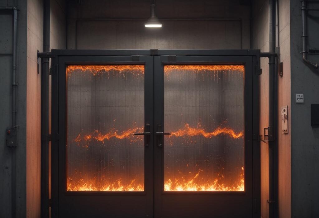Откатные ворота для защиты от пожара
