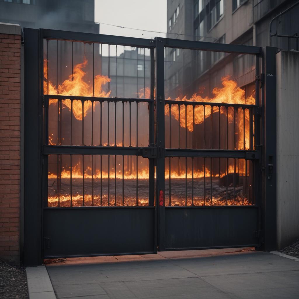 Откатные ворота для защиты от пожара - изображение 2